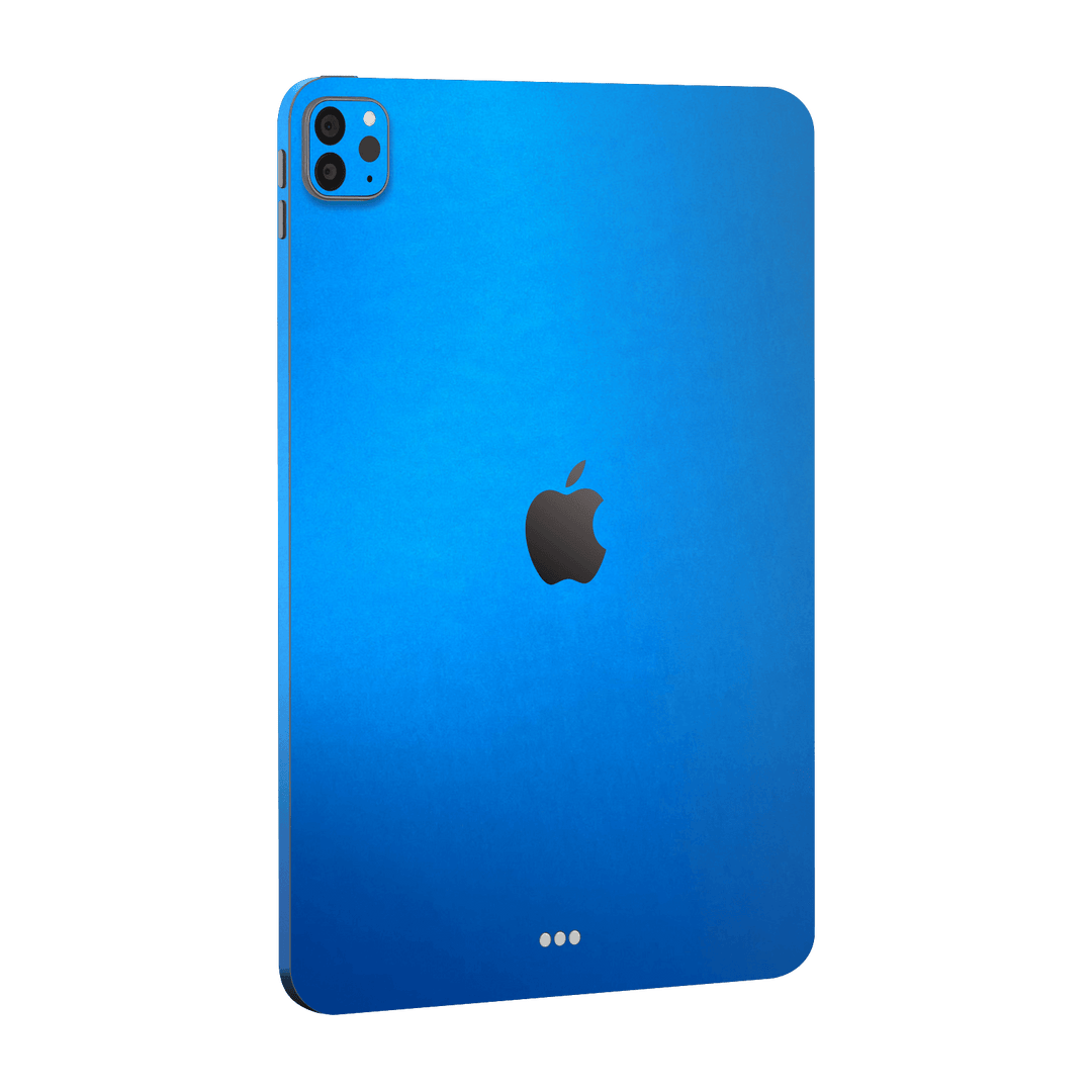 iPad PRO 11" (2020) Satin Blue Metallic Matt Matte Skin Wrap Sticker Decal Cover Protector by EasySkinz | EasySkinz.com