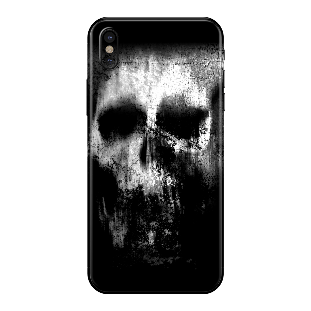 iPhone XS Print Printed Custom SIGNATURE Horror Black & White SKULL Skin, Wrap, Decal, Protector, Cover by EasySkinz | EasySkinz.com