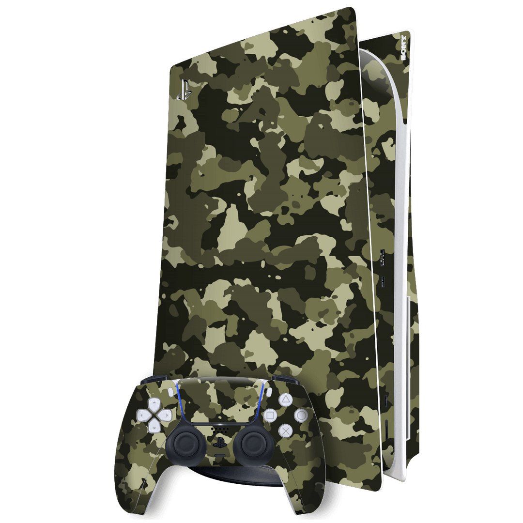Playstation 5 (PS5) DISC Edition SIGNATURE JUNGLE Camo Skin Wrap Sticker Decal Cover Protector by EasySkinz | EasySkinz.com