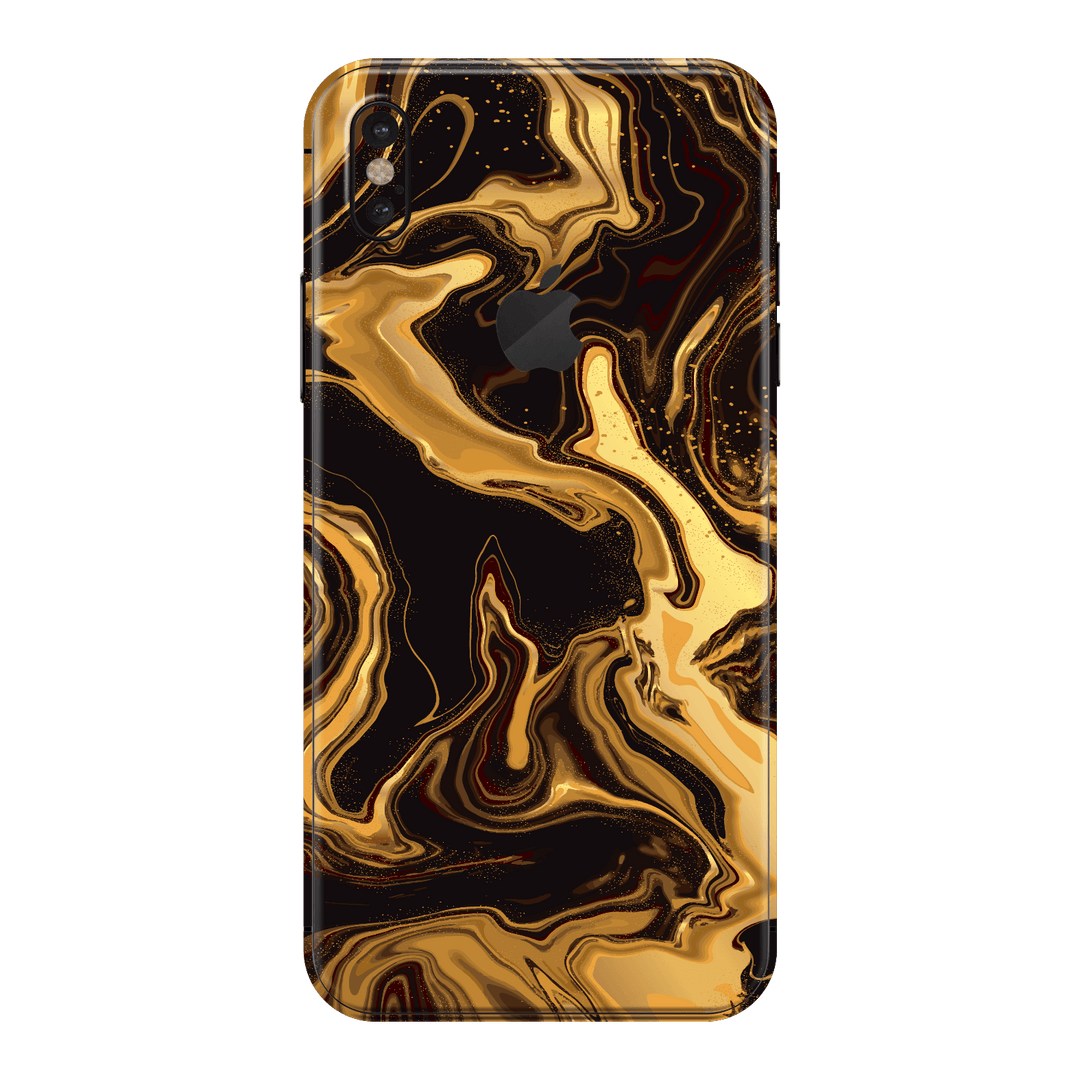 iPhone XS Print Printed Custom SIGNATURE AGATE GEODE Melted Gold Skin Wrap Sticker Decal Cover Protector by EasySkinz | EasySkinz.com