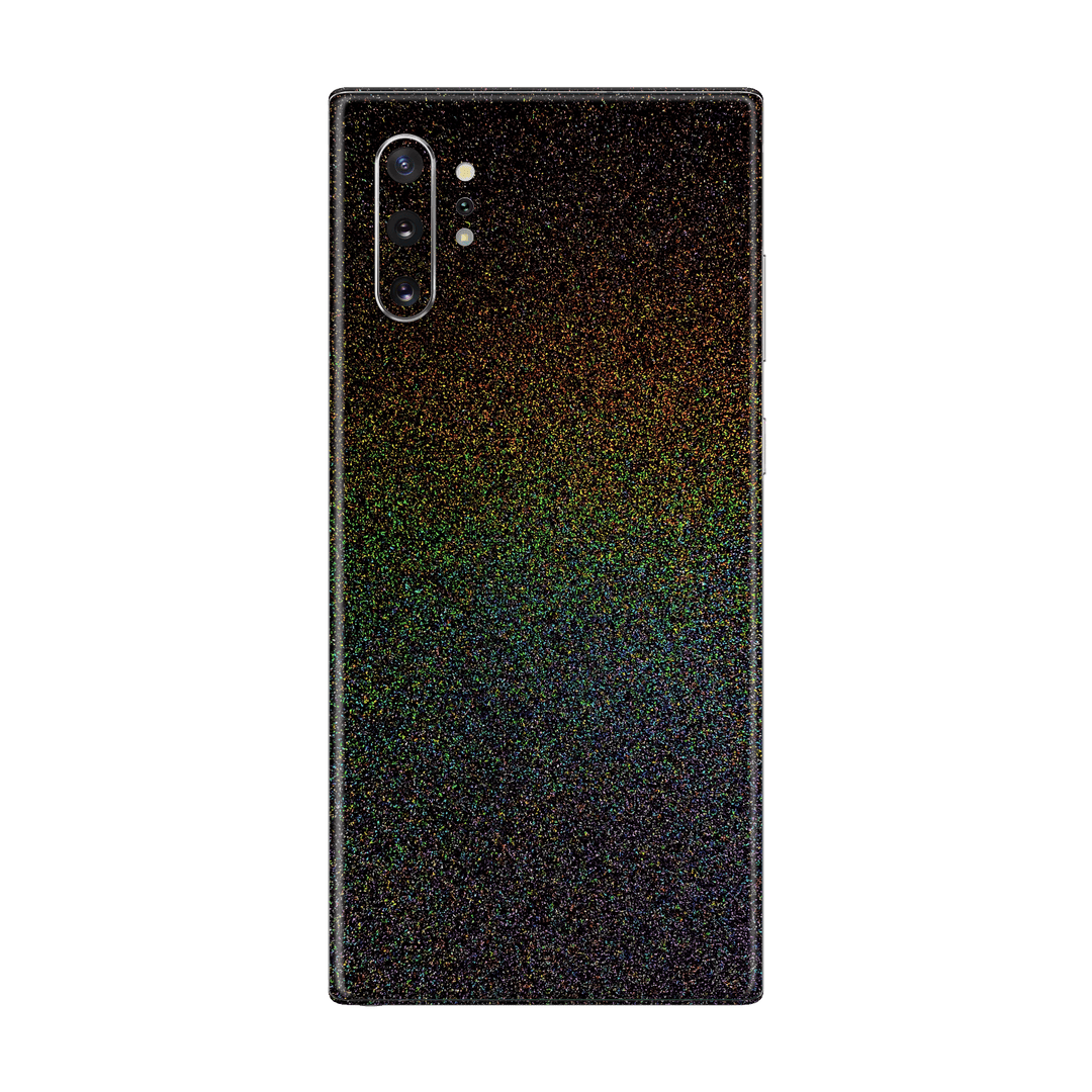 Samsung Galaxy NOTE 10+ PLUS Glossy GALAXY Black Milky Way Rainbow Sparkling Metallic Skin Wrap Sticker Decal Cover Protector by EasySkinz