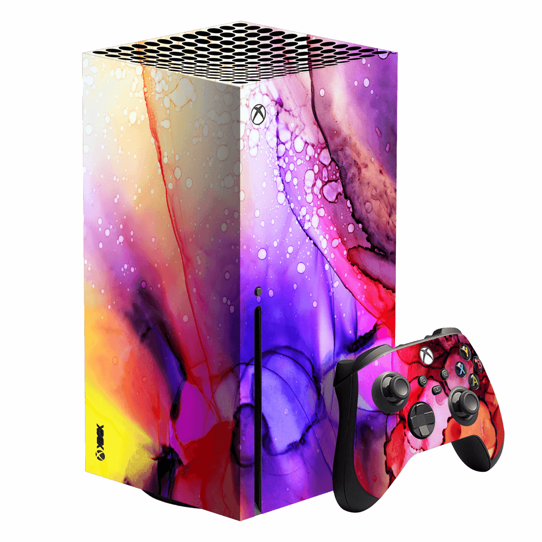 XBOX Series X SIGNATURE Multicoloured Alcohol Ink Skin Skin, Wrap, Decal, Protector, Cover by EasySkinz | EasySkinz.com