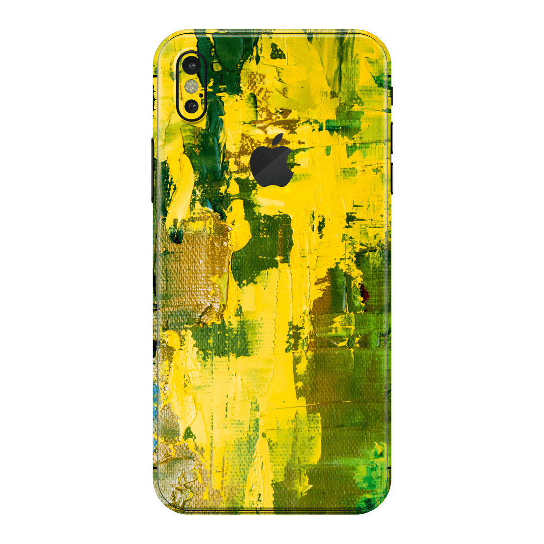 iPhone XS Print Printed Custom SIGNATURE Santa Barbara Landscape in Green and Yellow Skin Wrap Sticker Decal Cover Protector by EasySkinz | EasySkinz.com