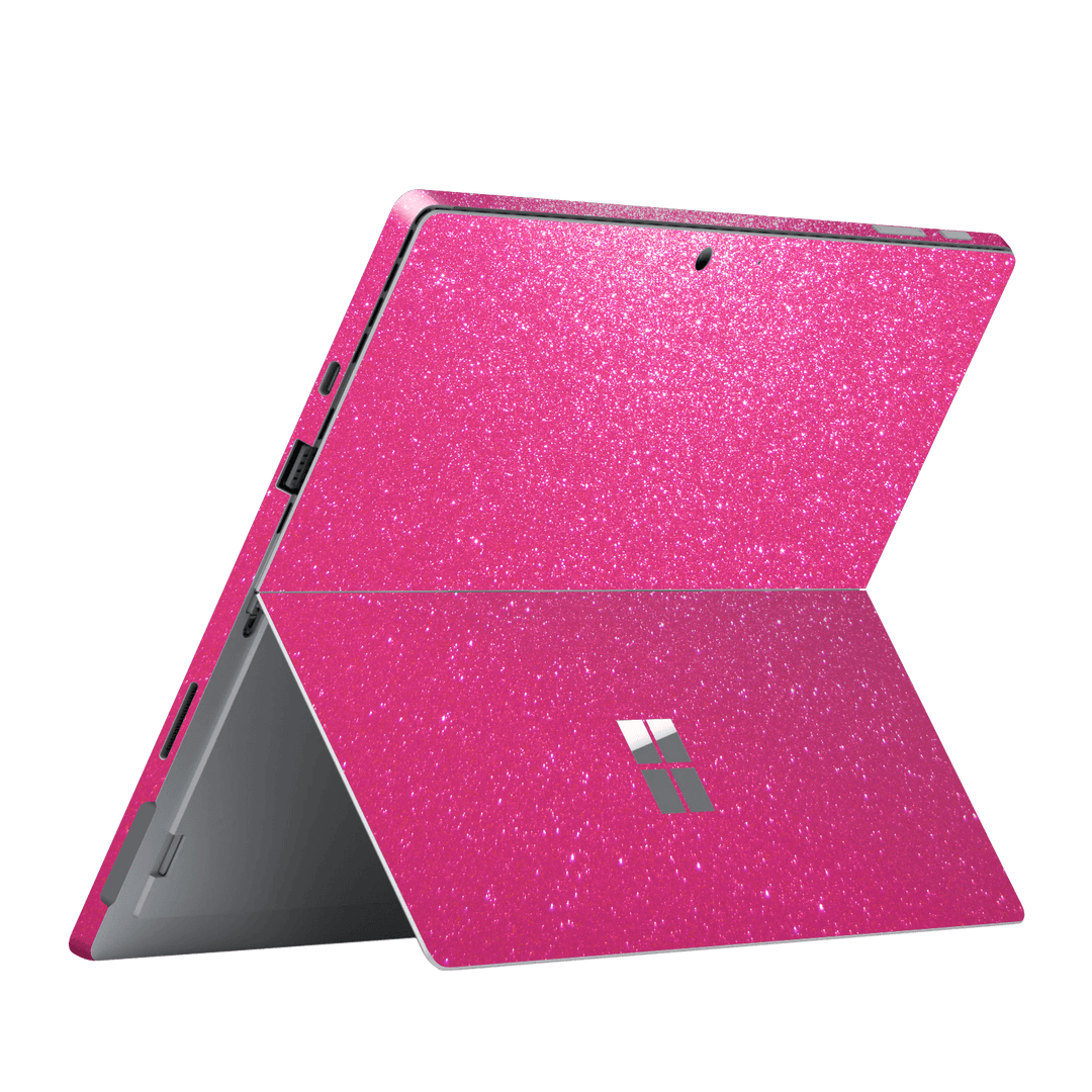 Microsoft Surface Pro 7 Diamond Candy Magenta Shimmering, Sparkling, Glitter Skin, Wrap, Decal, Protector, Cover by EasySkinz | EasySkinz.com