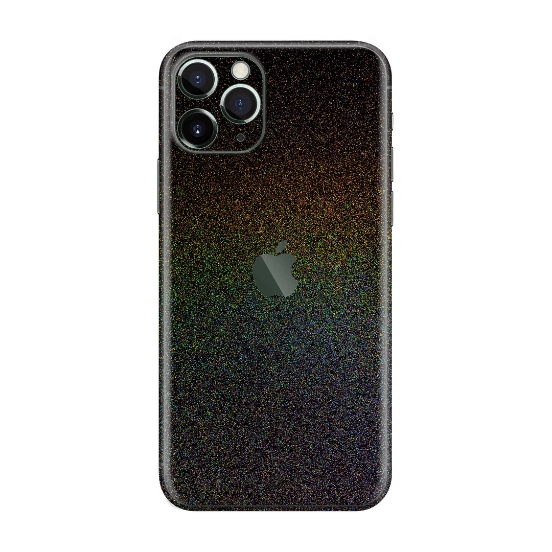 iPhone 11 PRO Glossy GALAXY Black Milky Way Rainbow Sparkling Metallic Skin Wrap Sticker Decal Cover Protector by EasySkinz