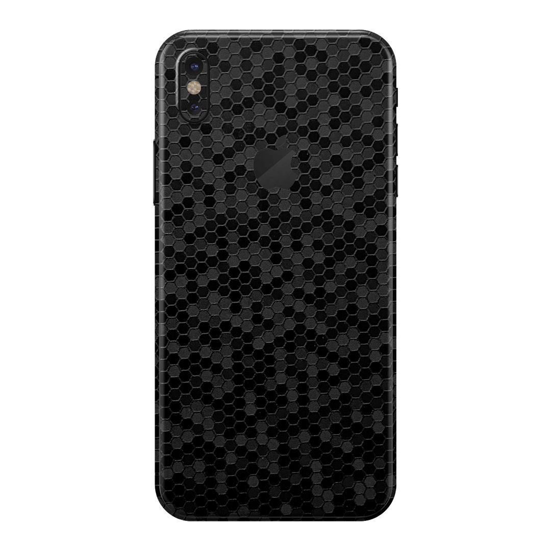 iPhone XS Luxuria Black Honeycomb 3D Textured Skin Wrap Sticker Decal Cover Protector by EasySkinz | EasySkinz.com