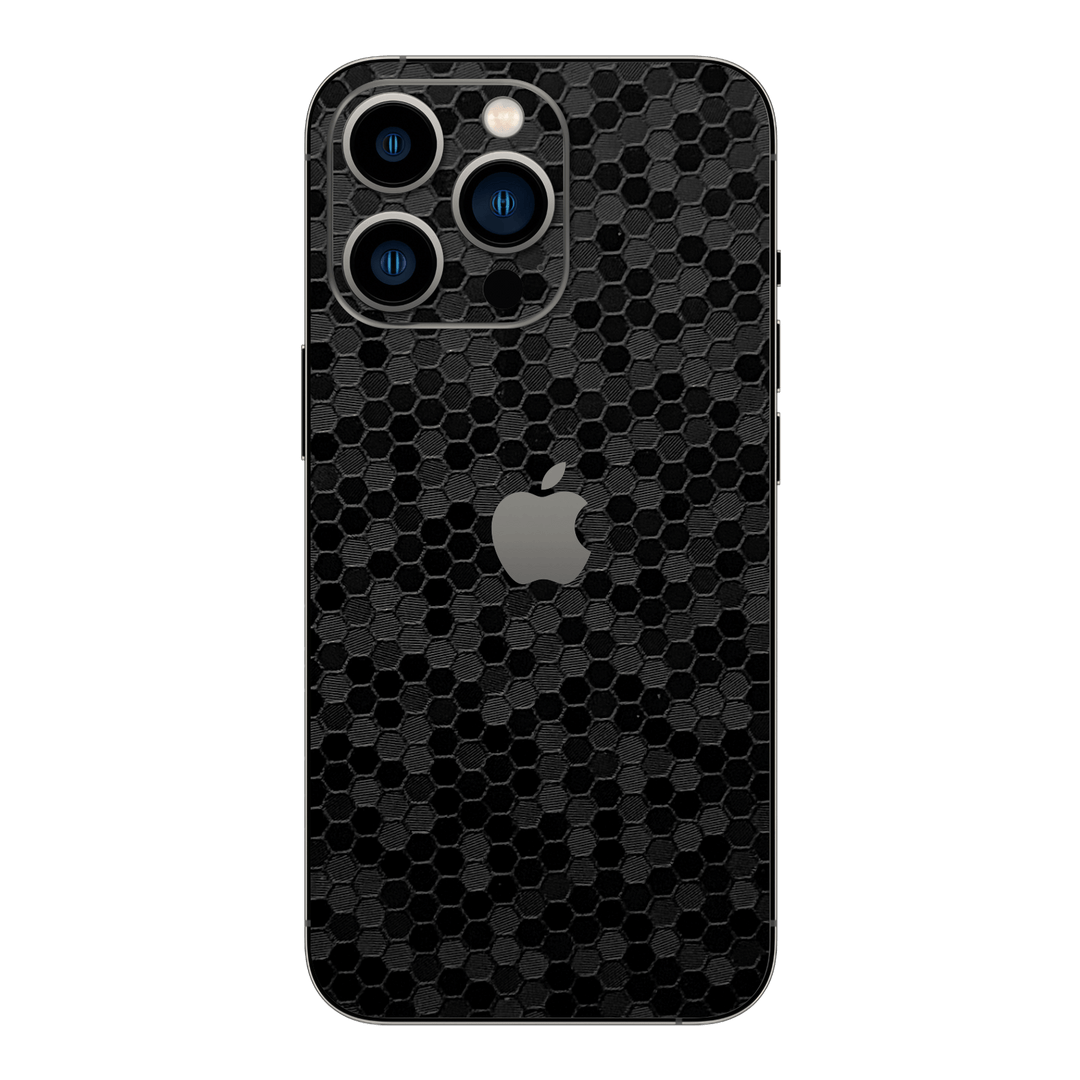 iPhone 13 PRO Luxuria Black Honeycomb 3D Textured Skin Wrap Sticker Decal Cover Protector by EasySkinz | EasySkinz.com
