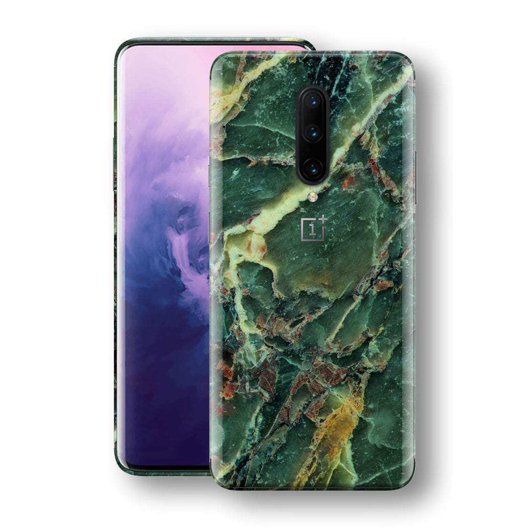 OnePlus 7 PRO Print Custom Signature Marble GREEN Skin Wrap Decal by EasySkinz - Design 2