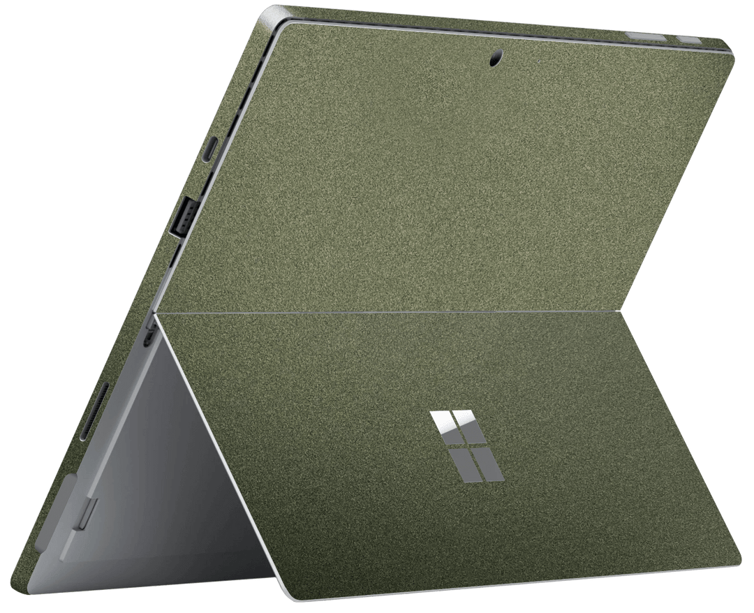 Microsoft Surface Pro 7 Military Green Metallic Matt Matte Skin Wrap Decal Protector | EasySkinz