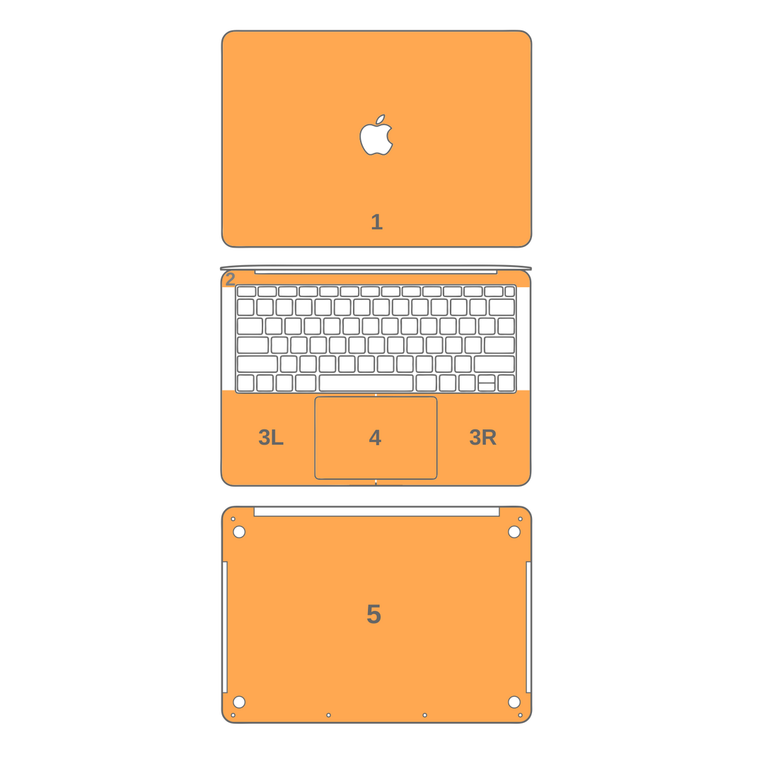 MacBook Pro 13" (No Touch Bar, 2016-2018) Luxuria BLACK CAMO 3D TEXTURED Skin